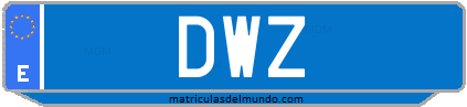 Matrícula de taxi DWZ