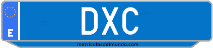 Matrícula de taxi DXC