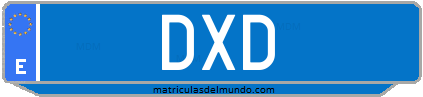 Matrícula de taxi DXD