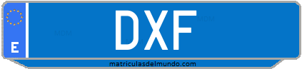 Matrícula de taxi DXF