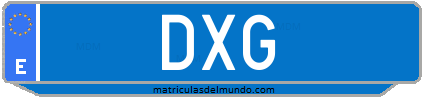 Matrícula de taxi DXG