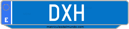 Matrícula de taxi DXH