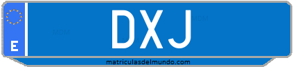 Matrícula de taxi DXJ