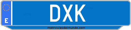 Matrícula de taxi DXK