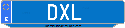 Matrícula de taxi DXL