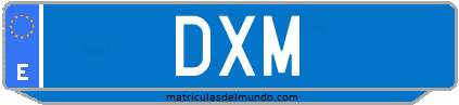 Matrícula de taxi DXM