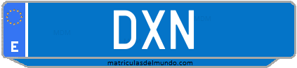 Matrícula de taxi DXN