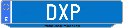 Matrícula de taxi DXP