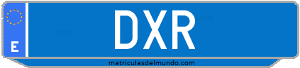 Matrícula de taxi DXR