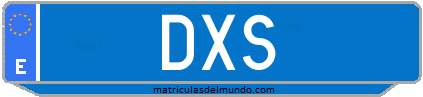 Matrícula de taxi DXS