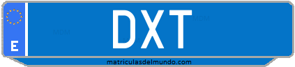 Matrícula de taxi DXT