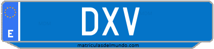 Matrícula de taxi DXV