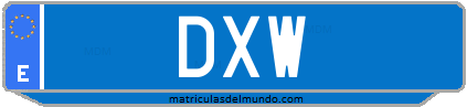 Matrícula de taxi DXW