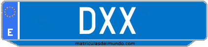 Matrícula de taxi DXX
