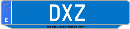 Matrícula de taxi DXZ