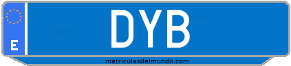 Matrícula de taxi DYB