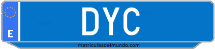 Matrícula de taxi DYC