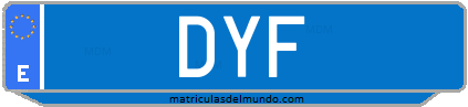 Matrícula de taxi DYF