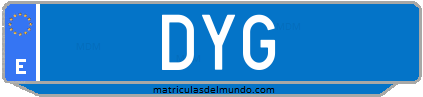 Matrícula de taxi DYG