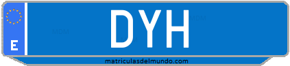 Matrícula de taxi DYH