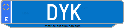 Matrícula de taxi DYK