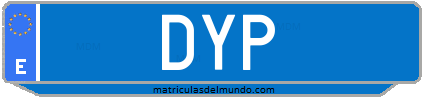 Matrícula de taxi DYP