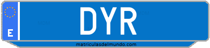 Matrícula de taxi DYR