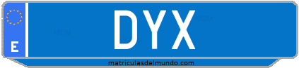 Matrícula de taxi DYX