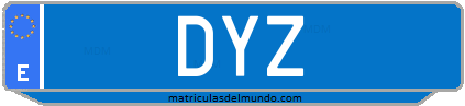 Matrícula de taxi DYZ