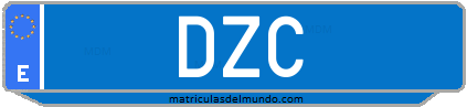 Matrícula de taxi DZC