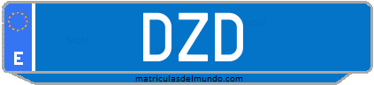 Matrícula de taxi DZD