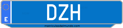 Matrícula de taxi DZH