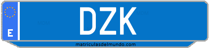 Matrícula de taxi DZK
