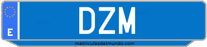 Matrícula de taxi DZM