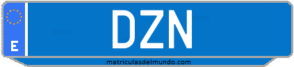 Matrícula de taxi DZN