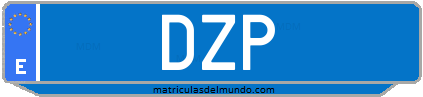 Matrícula de taxi DZP
