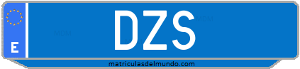 Matrícula de taxi DZS