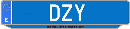 Matrícula de taxi DZY