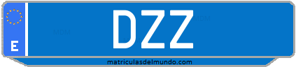 Matrícula de taxi DZZ