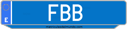 Matrícula de taxi FBB