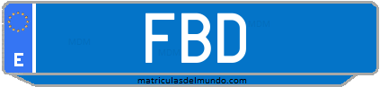 Matrícula de taxi FBD