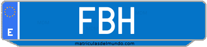 Matrícula de taxi FBH