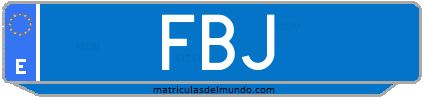 Matrícula de taxi FBJ