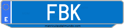 Matrícula de taxi FBK