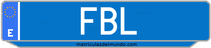 Matrícula de taxi FBL