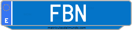 Matrícula de taxi FBN