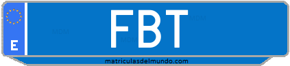 Matrícula de taxi FBT