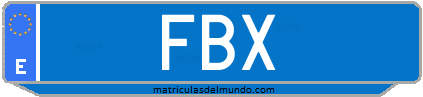 Matrícula de taxi FBX