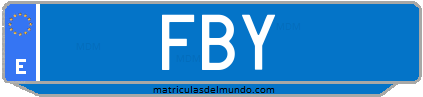 Matrícula de taxi FBY