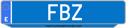 Matrícula de taxi FBZ